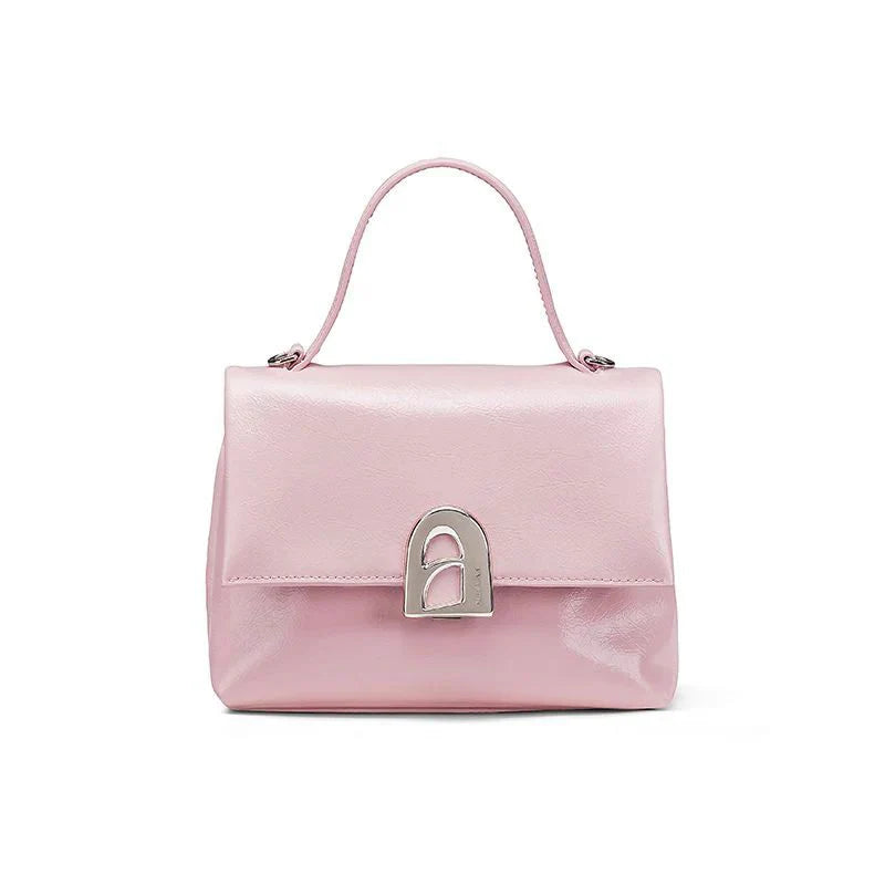 Bolsa Tiracolo Feminina em Couro Pink - Essence
