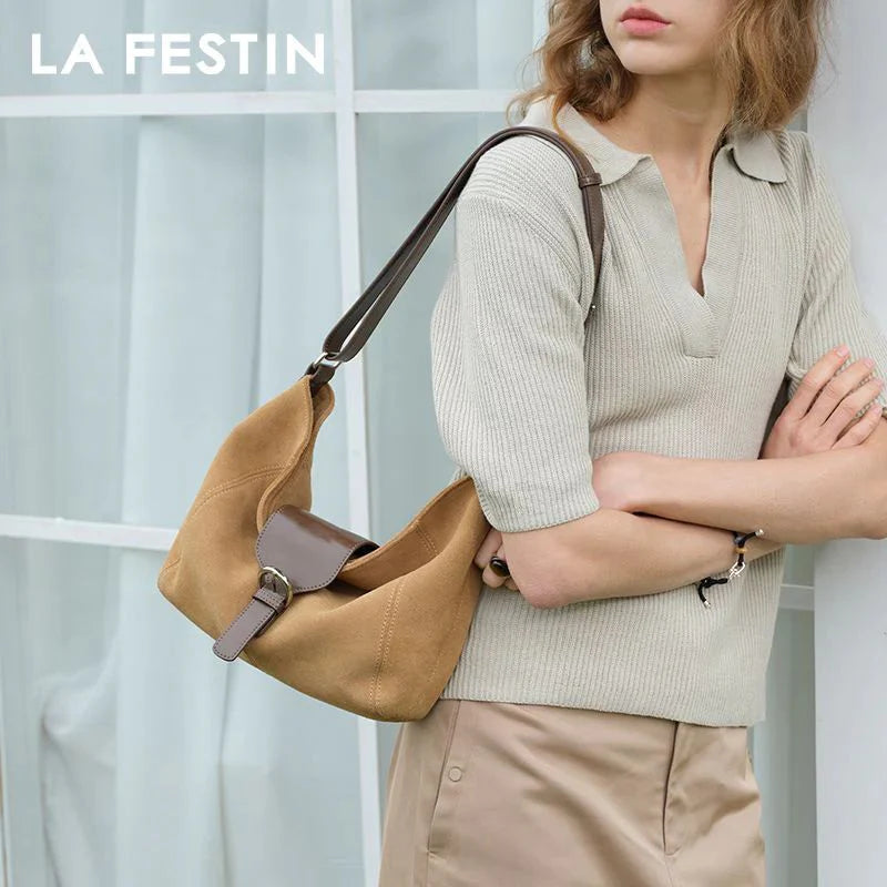 Bolsa Tote Média Camille em Couro Marrom