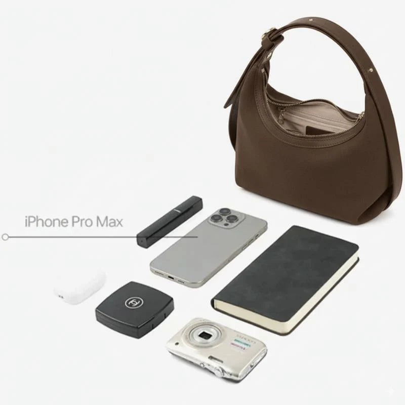 Bolsa Transversal Marrom Camurça Feminina Pequena de Couro Naomi