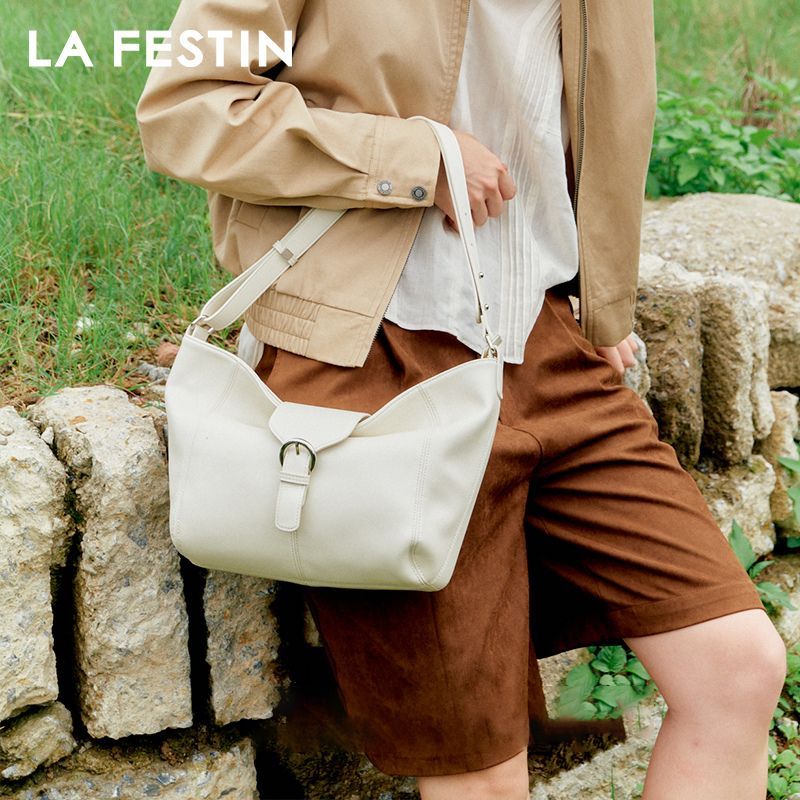 Bolsa Tote Média Camille em Couro Bege