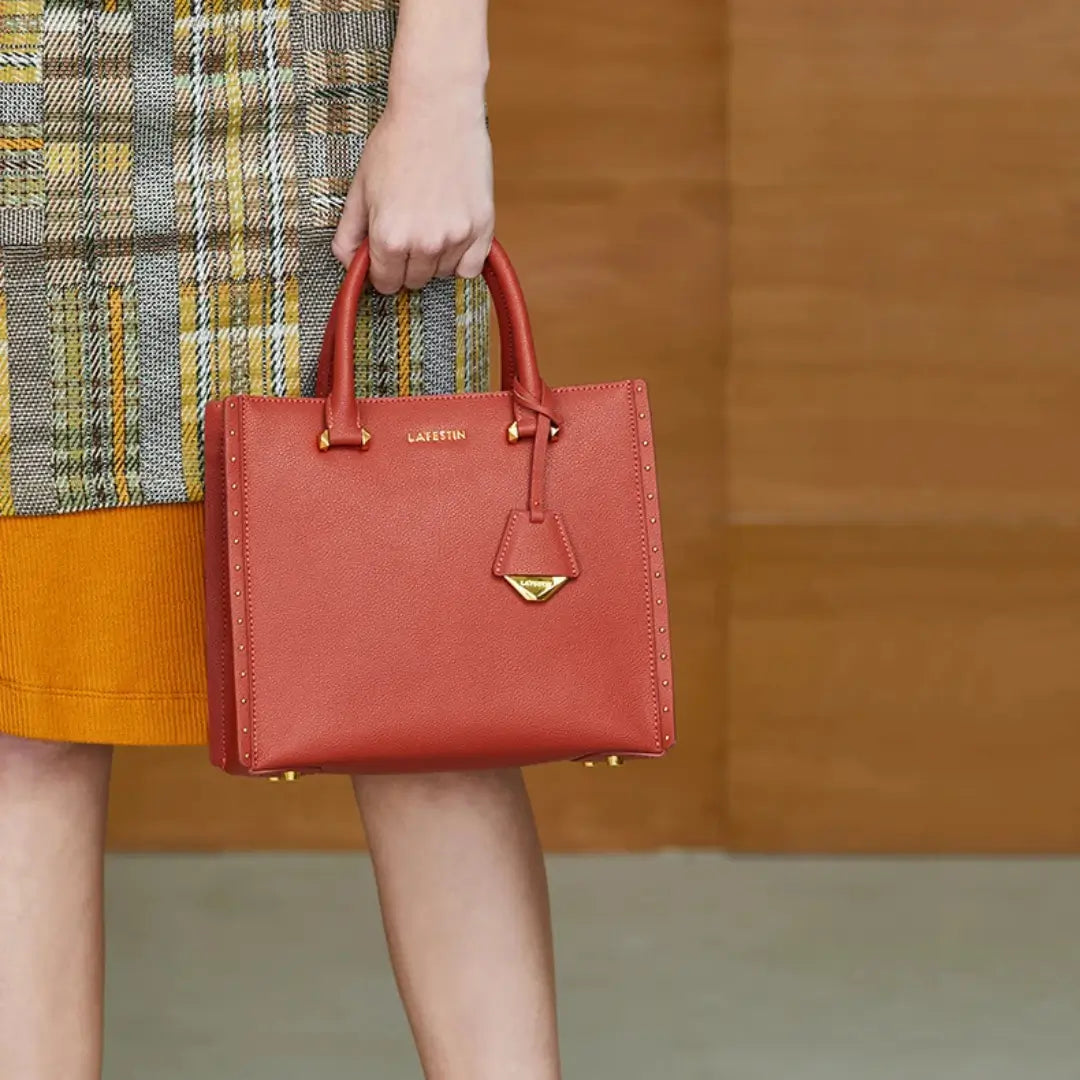 Bolsa Tote Feminina Ella Terracota Média em Couro